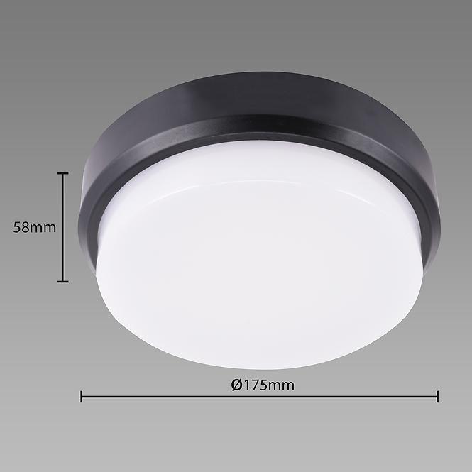 Plafon Aron LED C 12W Black 4000K 03800 PL1