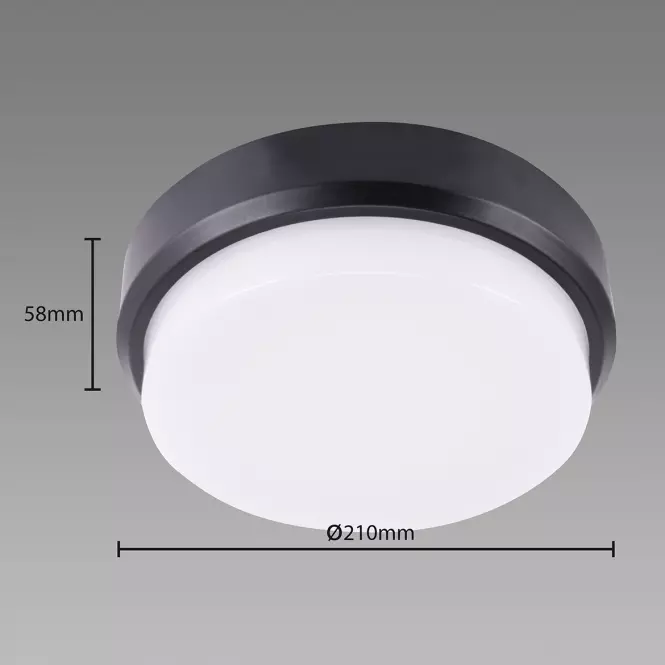 Plafon Aron LED C 18W Black 4000K 03801