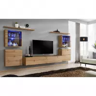 Meblościanka Switch Szkło+LED XIV Wotan