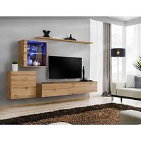 Meblościanka Switch XV szkło +LED Wotan Meblościanka Switch XV szkło +LED Wotan