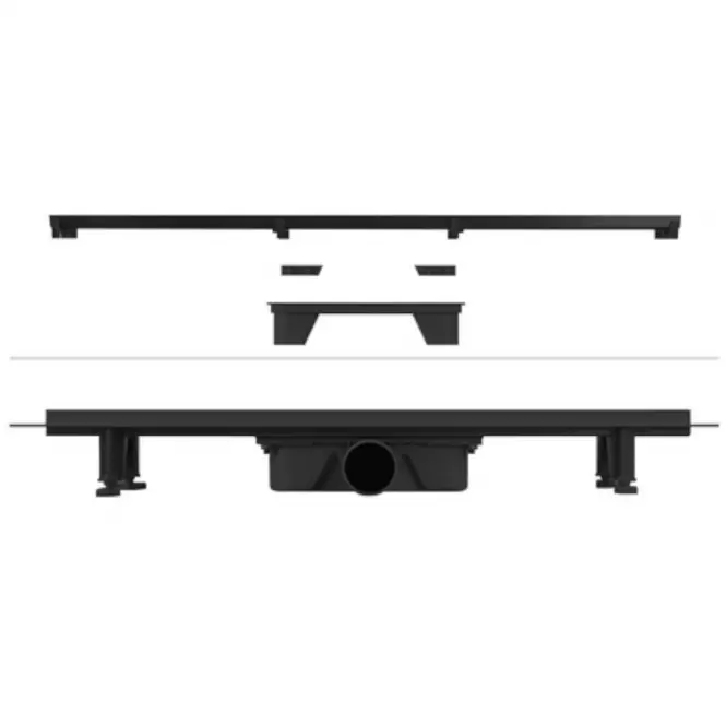 Odwodnienie Liniowe Odwr Duplex Czarne Abs+Inox 900