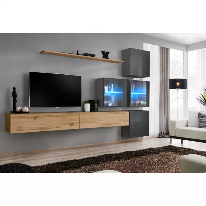 Szafka Wisząca Switch WW3 Grafit +LED