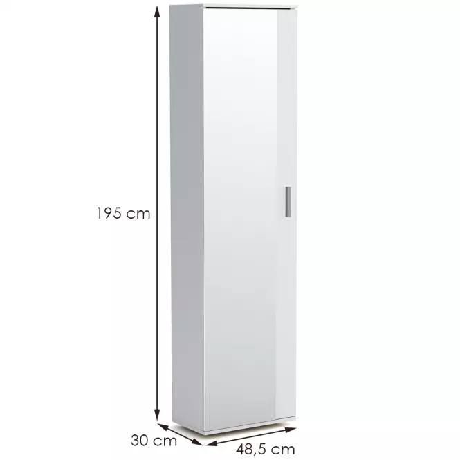 Szafa Z Lustrem Justus 06 White,2