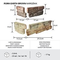 Kamień Betonowy Roma Earth Brown Narożnik