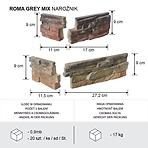 Kamień Betonowy Roma Gray Mix Narożnik