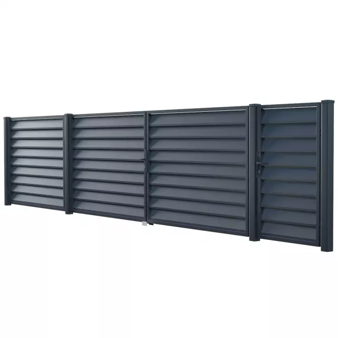 Brama MISTRAL z automatem 150x350 RAL7016 W10262
