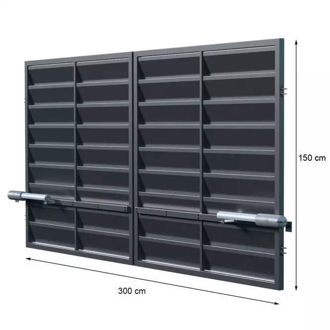 Brama MISTRAL z automatem 150x300 RAL7016 W10263