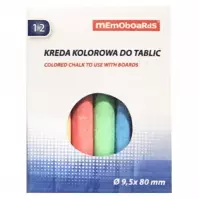 Kreda kolorowa do tablic Memoboards 12-kol. w kartoniku f 9.5x80mm
