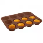 Forma silikonowa muffinki (12) brąz