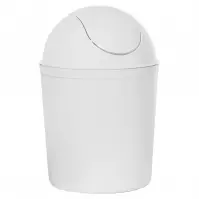 Okrągły kosz na śmieci Swing 5 l biały