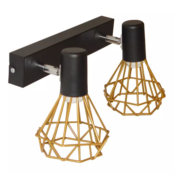 Lampa Mini Szach 2741KZ/Z-A-2 czarno/złoty LS2