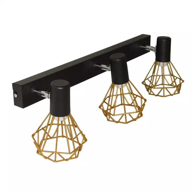 Lampa Mini Szach 2742KZ/Z-A-3 czarno/złoty LS3