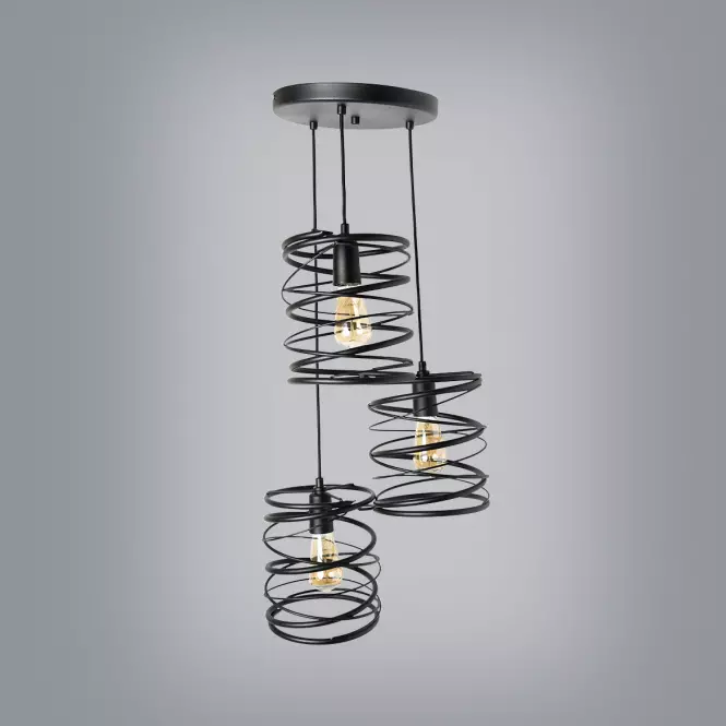 Lampa Spring 2787/Z-B-3 czarna LW3
