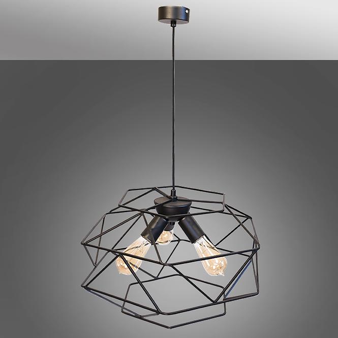 Lampa Large Cage 2697/3 Czarna LW3