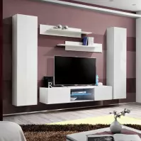 Meblościanka Fly O1 Biały + LED