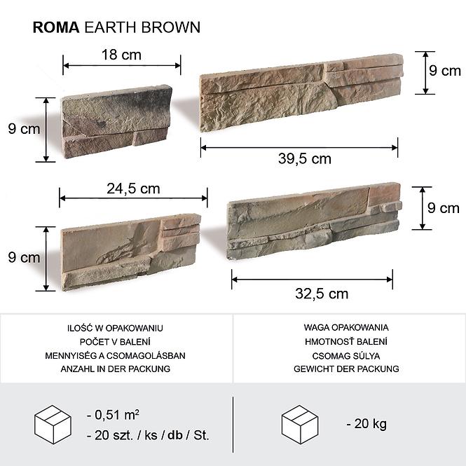 Kamień Betonowy Roma Earth Brown