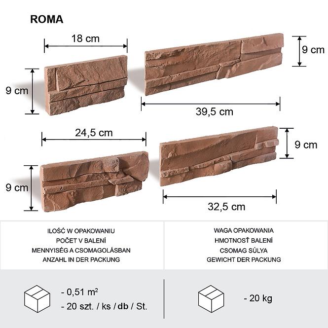 Kamień Betonowy Roma Brązowy