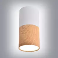 Tuba 1x25W GU10 Drewniany biały śr. 5.8 cm