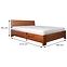 Łóżko drewniane Halden Plus 140x200 Olcha,3