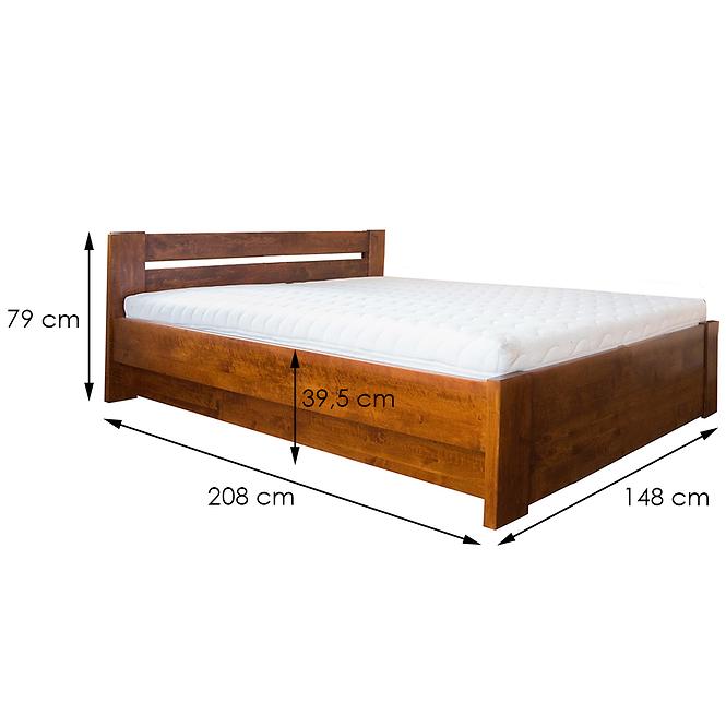 Łóżko drewniane Lulea Plus 140x200 Olcha