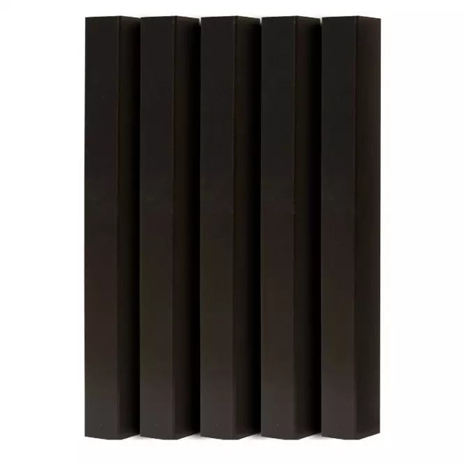 Lamele ścienne 3D slim Czarny mat 19x29x2750mm