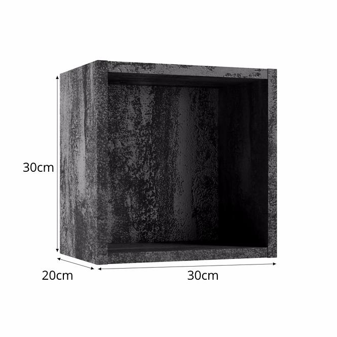 Szafka łazienkowa Qubik czarny beton 30x30x20