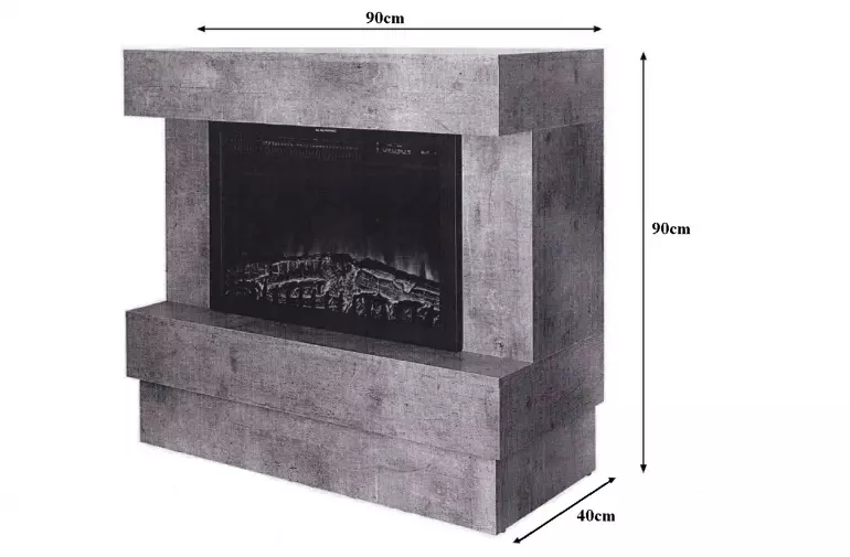 Kominek elektryczny wolnostojący MATRIX beton 2000W