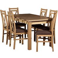 Zestaw stół i krzesła Uranos 1+6 St28+W114 dąb artisan