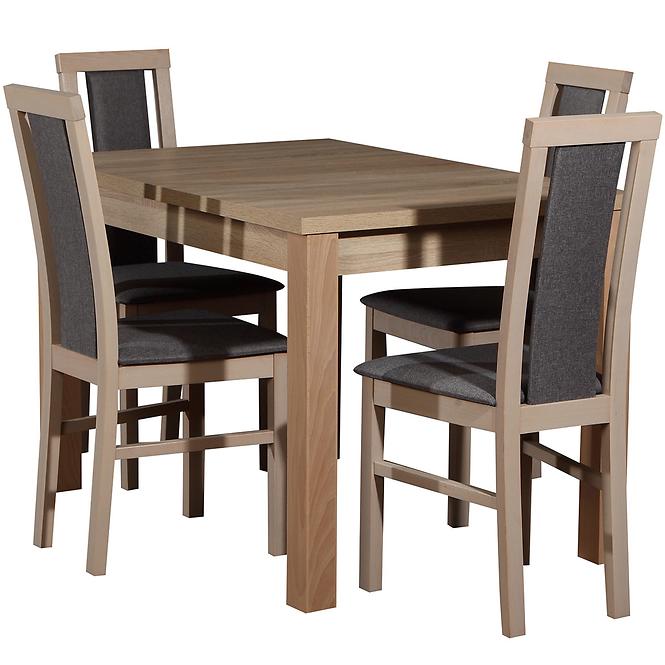 Zestaw stół i krzesła Rea 1+4 ST30+W129 dąb sonoma