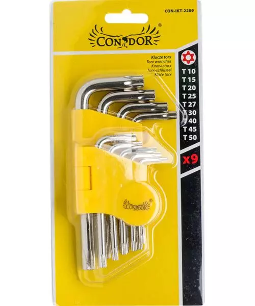 Klucze Torx z Otworami T10-50 9SZT CON-IKT-2209