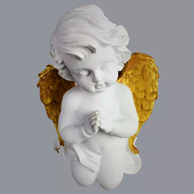 Aniołek modlący się złote skrzydła 17cm 8/20/ANG
