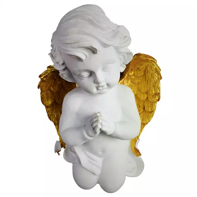 Aniołek modlący się złote skrzydła 17cm 8/20/ANG,2