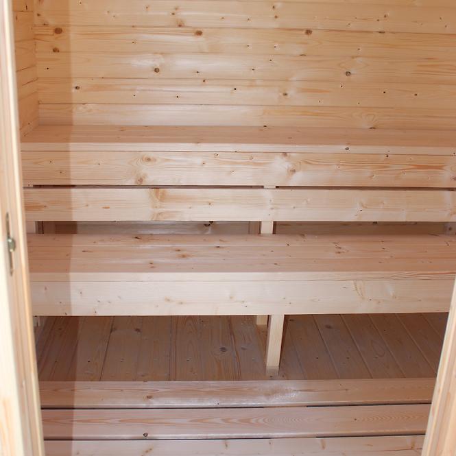 Sauna zewnętrzna kwadratowa 2x2 m