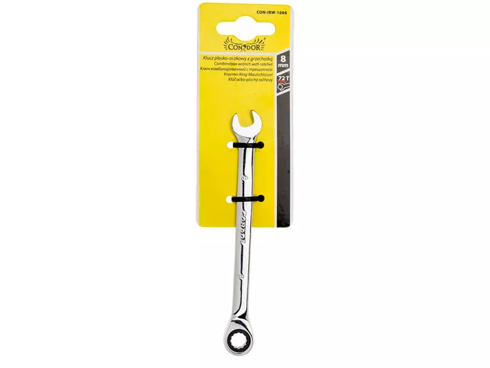 Klucz Płasko-Oczkowy z Grzechotką 8MM CON-IRW-1008