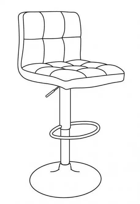 Krzesło barowe Delta Lr-7142b Black 8167-70