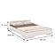 Łóżko Drewniane Bukowe Skandica Spectrum Niskie 160x200 Biały,3
