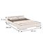 Łóżko Drewniane Bukowe Skandica Spectrum Niskie 180x200 Biały,3