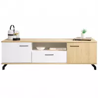 Szafka Rtv Madison Md7 Biały Lux/Dąb Biszkoptowy