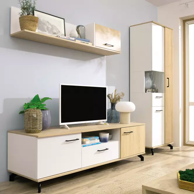 Szafa Madison Md1 Biały Lux/Dąb Biszkoptowy,6