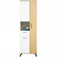 Regał Madison Md3 Biały Lux/Dąb Biszkoptowy