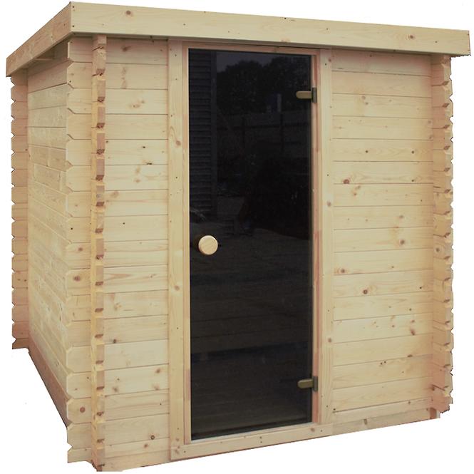 Sauna zewnętrzna kwadratowa 2x2 + piec Harvia