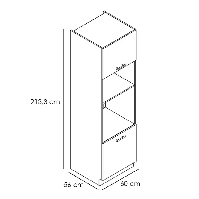 Szafka Kuchenna Adele D60pk Mv 2133 Pl Szary Mat/Biały,2