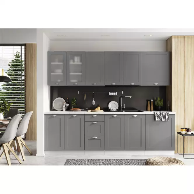 Szafka Kuchenna Adele D60pk Mv 2133 Pl Szary Mat/Biały,4