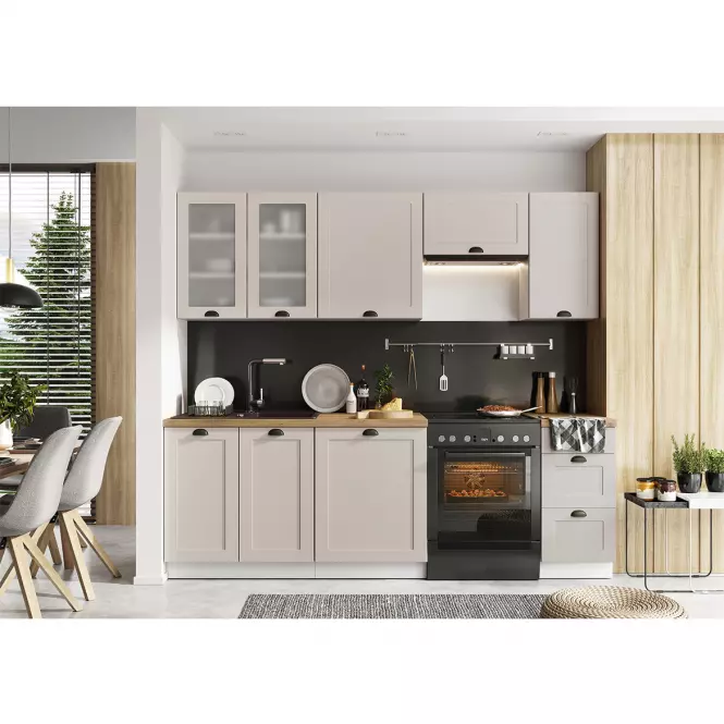 Szafka Kuchenna Adele W60/68 Slim Pl Z Okapem Czarnym C,5