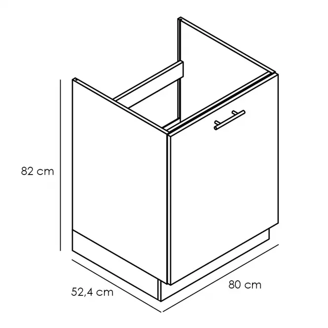 Szafka Kuchenna Bono D60zl Pl Biała Alaska/Biały,2
