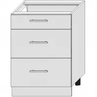 Szafka Kuchenna Bono D60s/3 Biała Alaska/Biały