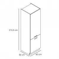 Szafka Kuchenna Bono D60lo 2133 Pl 2fr Biała Alaska/Bia