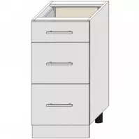 Szafka Kuchenna Bono D40s/3 Biała Alaska/Biały