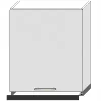 Szafka Kuchenna Bono W60/68 Slim Pl Z Okapem Srebrnym B