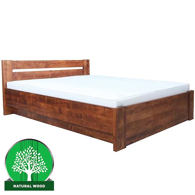 Łóżko Drewniane Lulea Plus 160x200 Olcha wyb. Orzech